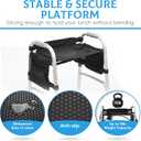 Tray for Walkers for Seniors with Cup Holder - Walker Accessoriesw/Pockets, Cup Holder & Non Slip Mat for FoodMobility Trays Fits Most Standard Folding Walkers, Easy & Removable Assembly