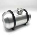 JSD 2.9 Gallons 8" x14" Aluminum Spun Round Gas Tank Fuel Cell Tank Center Fill 1/4" NPT Outlet