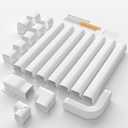 Mini-Split AC Line Set Cover: 3" 25.5 Ft Line Hide for Mini Split Central AC HVAC Heating System - Waterproof PVC Outdoor Pipe Cover Split Unit Line Guard Decorative Refrigerant Line Cover