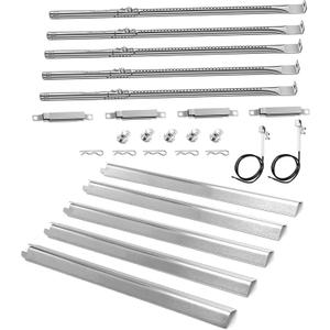 Grill Replacement Parts for Charbroil Performance 5 Burner Gas Grill 463448021 463450022 463451022, 4 Burner 463365021, 2 Burner 463630021, Grill Burners Kit with Heat Plate, Crossover Tube, Igniter