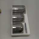 Homemory Glass Flameless Candles, Battery Operated Plliar Candles Realistic Flickering, LED Electric Light with Remote and Timer for Home, Christmas Decoration, Gray, Set of 3 (D4"xH4"5"6")