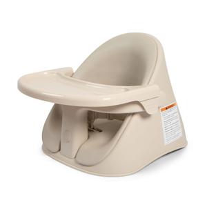 Boppy Proper Posture Floor & Booster Seat with Infant Insert - Ergonomic Baby Chair & Portable Booster Seat with Tray, Adjustable 4-36 Months, Dishwasher-Safe Tray - Oatmeal