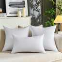 20 x 20 Throw Pillow Inserts Pack of 4 Large White Decorative Square Pillows for Living Room Couch Bed Sofa Cushion Sham Stuffer Indoor