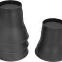 Pissente 6 Inch Furniture Bed Risers 4pcs Black Plastic Heavy Duty for More Space, 2200 lbs Weight Capacity, Antiskid Pads Furniture Risers for Bed, Couch, Desk, Sofa