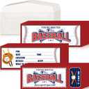 Woanger 50 Pcs Baseball Party Invitations with Envelopes Baseball Birthday Invite Cards 25 Tickets 25 Envelopes for Sports Party Favor Supplies