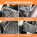 TGWF Dog Seat Cover - 60/40 Split Rear Seat Pet Cover - 6 in 1 Configurations, Protector Mat and Trunk Cargo Liner for SUV, Truck or Car, Paw & Bones, Premium Cover, Xtra Thick Material Construction