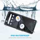 Lanhiem Pixel 7 Pro Case, IP68 Waterproof Dustproof Case with Built-in Screen Protector, Rugged Full Body Shockproof Protective Cover for Google Pixel 7 Pro, Black