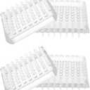 Cionyce 4 Pcs Spiked Caster Cups, Square Furniture Caster Cups with Anti Spiked Bottom, Clear Furniture Cups for Couch, Table, Ded, Chairs