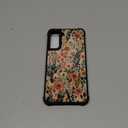 for Samsung Galaxy S21 Case,Soft Silicone Shockproof Bumper Camera Protection Phone Case-Dark Embroidery Flower
