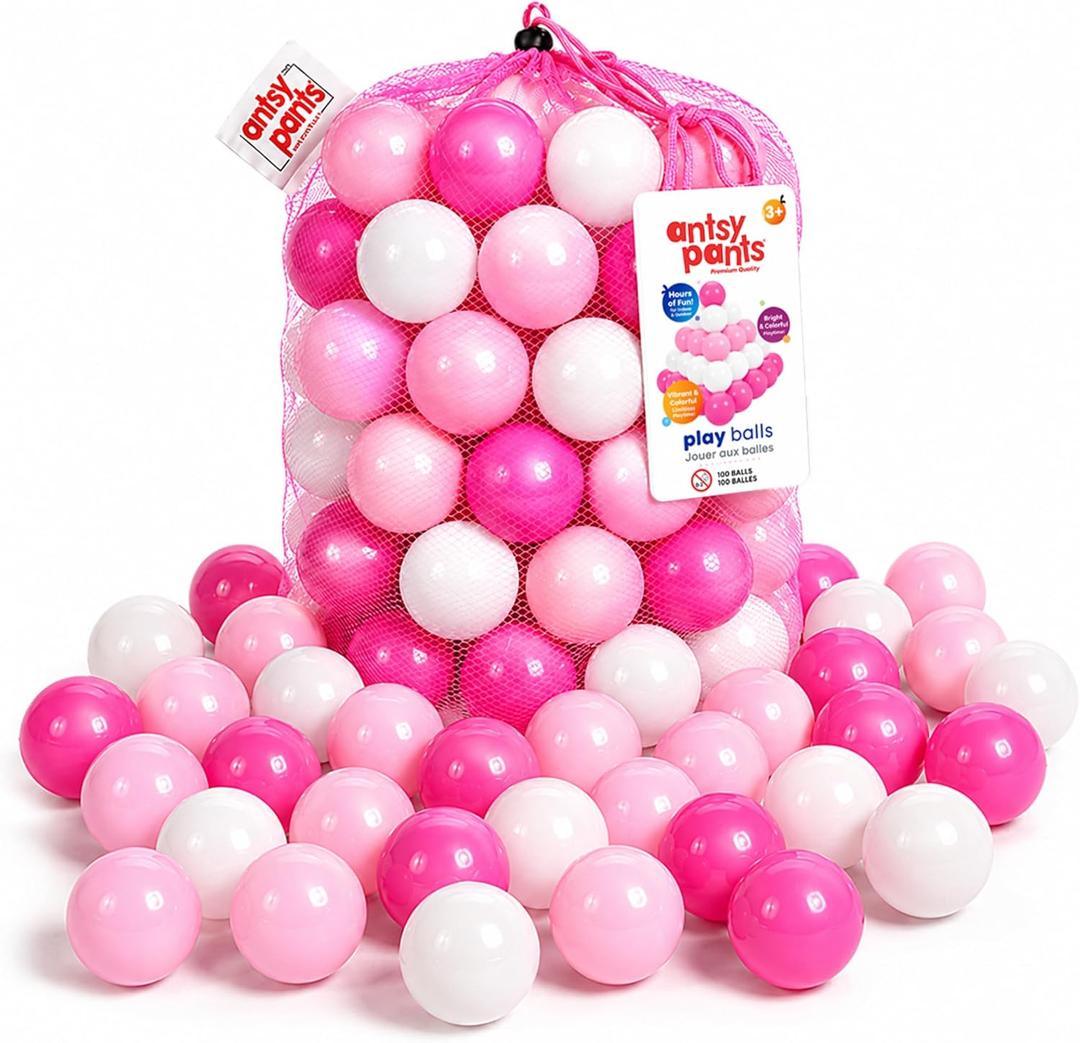 Antsy Pants 100 Ball Pit Balls for Toddlers 1-3, Sensory Toys for Kids, 100 Ball Pack