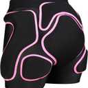 3D Protection Padded Shorts, Hip Butt Tailbone Crash Pad Pants, Impact Protective Gear for Figure Skating Snowboarding Ski Roller Skateboard, M