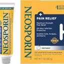 Neosporin + Maximum-Strength Pain Relief Ointment, Triple Antibiotic, Soothing Infection Protection, No-Sting Topical First Aid Wound Care for Minor Cuts, Scrapes & Burns, 1 Oz Tube