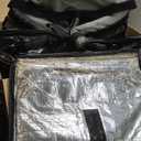 GoHimal Food Delivery Backpack, insulated delivery bags for Delivery Bike, Large Pizza Delivery Bag for HOT/COLD with 4 Pockets Reflective Strip for Uber Eat,Camping & Beach (Black)