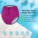 Special Needs Reusable Swim Diaper Waterproof & Leakproof Incontinence Swimwear for Toddler, Youth & Adult, Unisex Cloth Diaper Cover (Fuchsia, 3-4T)