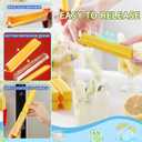 RMAMSCOV Ice Cube Tray With Lid,Creative French Fry Ice Cube Mold, Narrow Cube Maker Easy to Removal, Reusable Ice Tray for Summer, Juices