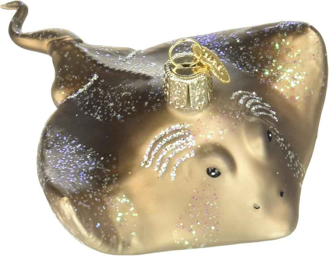Old World Christmas Stingray Glass Blown Ornament for Christmas Tree (5")