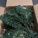 2 Pack 24" Lighted Christmas Tree Outdoor Urn Filler with Timer 8 Modes Warm White & Multi-Color Change Lights Snowy Pinecone Berries Tripod Stake Xmas Trees Planter Filler Christmas Decor Yard Porch