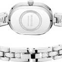HOLSTOUR Silver Watches for Women, Vintage Oval Small Face | 30M Waterproof, Elegant Dress Quartz, Roman Numerals, Shiny Jewelry Clasp Bracelet