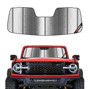 Pigenius Windshield Sunshade for Ford Bronco 2021-2026 - Metallic