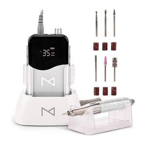 M Mase Professional Nail Drill Machine  Coreless 2in1 Nail File  Electric, Cordless, 35000 RPM, HD Display  Electric Nail Drill for Professional & Home Use (White)