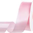 Pink Ribbon 60 Yards 1 1/2 Inch Light Pink Satin Ribbon for Flower Bouquet Handmade Bows Roses Garland Lei Bridal Baby Shower Wedding