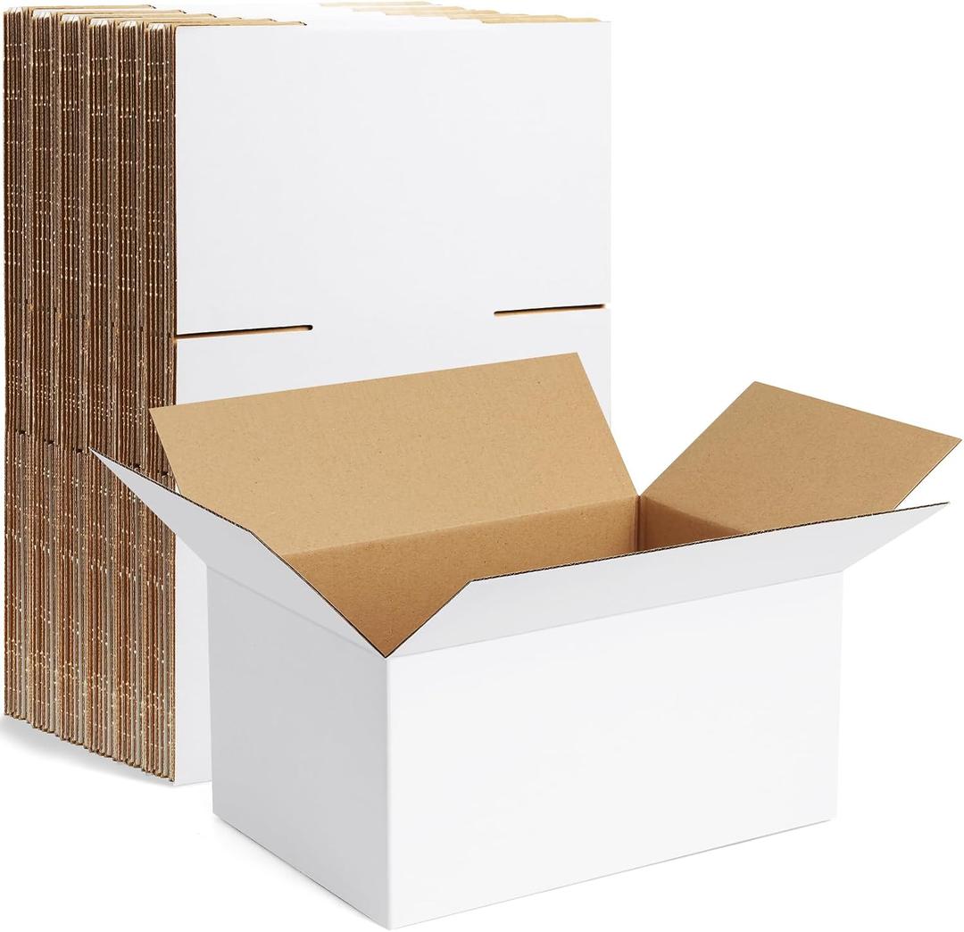Famagic 10 Pack 10x7x5 Inch Small Shipping Boxes White Corrugated Cardboard Boxes Mailer for Small Business, Mailing Boxes for Packaging Bulk Famagic 10 Pack 10x7x5 Inch Small Shipping Boxes White Corrugated Cardboard Boxes Mailer for Small Business, Mailing Boxes for Packaging Bulk