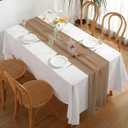 2 Pack 10 Ft Chiffon Table Runner Brown Gauze Long Table Runners 27x120 Inches Sheer Tulle Table Runner for Rustic Wedding Reception Bridal Shower Decorations Birthday Party