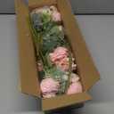 Pusuny Artificial Peonies Silk Flowers, 4 Bundles Faux Peony Bouquet Florals Arrangements for Farmhouse Home Boho Wedding Table Centerpiece, Fake Plastic Flower Bulk for Vase Decoration (Light Pink)