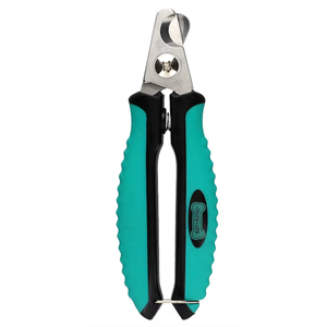 2 in 1 Dog Nail Trimmers with, Dog Comb, Dog Nail Clippers with Quick Sensor & Safety Guard to Avoid Overcutting, Cat Puppy Claw Clipper for Grooming with Nail File Blue (Black+Aqua)