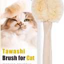 Gentle Cat Brush for Indoor Cats  Soft Daily Grooming & Massage Brush for Sensitive Cats & Kittens, Removes Loose Surface Fur (Not a Deshedding Tool), Natural Sisal, Made in Japan (Type-A)