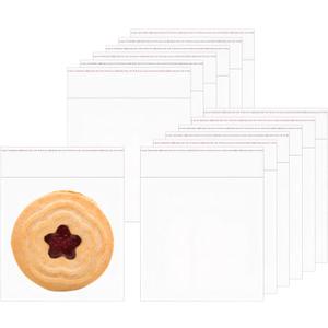 Cookie Bags 3x3" 200pcs Small Candy Bags Clear Treats Bag Self Sealing Cellophane Bags Square Tiny Plastic Bag for Packaging Gift Favor Snacks Soap Bakery Dessert Cards 12 Sizes to Choose from