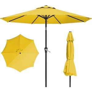 GREFORG Patio Umbrella 9FT Outdoor Umbrella Patio for garden Yellow