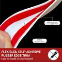 Rubber Edge Trim, Flexible Baby Proof Edge Trims for Sharp Edges, 1/16" U Channel Edge Protector, Self-Adhesive Edge Guards for Car Doors and Sheet Metal Parts, 10Ft, White Color, Silicone Material