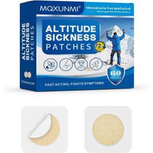 Natural Mountain Discomfort Relief Patches, Gentle Herbal Patches for Mountain Travel, Support Body Comfort at High Elevations, 60 Counts Pack