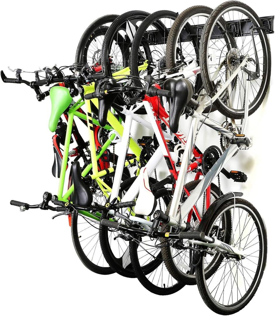 Stainless Steel Bike Storage Rack, Wall Mount 6 Bike Hanger