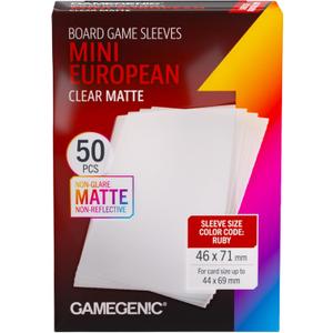 Gamegenic Board Game Sleeves: Mini European Size - Ruby Color Code