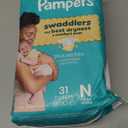 Pampers Baby Diapers - Swaddlers - Size 0, 31 Count, Ultra Absorbent Disposable Newborn Diaper