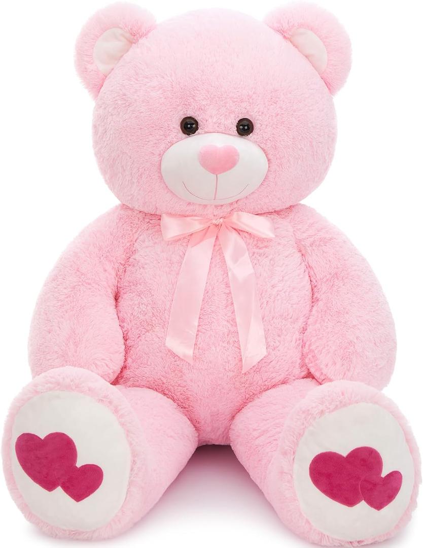 MaoGoLan Giant Pink Teddy Bear Stuffed Animal, 4ft Teddy Bear Plush