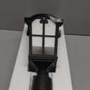EDISHINE Large Size Dusk to Dawn Outdoor Post Light, 21.9'' H 120V Pole Light Fixture with Pier Mount Base, Waterproof Exterior Lamp Post Lantern Head for Yard, Driveway, Fence, Black, Hardwired