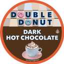 Double Donut Coffee Dark Hot Chocolate Pods for Keurig K Cups Brewers, Single Serve Dark Hot Cocoa Pods, 24 Count