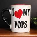Cottage Creek Coffee Cup | 16oz I Love My Pops Ceramic Coffee Mug | Extra Large Mens Mug for Home Decor, Kitchen & Desk | Gifts for Men, Grandpa, Dad, Papaw, Papa