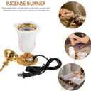 Garneck Electric Incense Burner - Middle Eastern Style Ceramic Censer for Home Decor Yoga Spa Aromatherapy