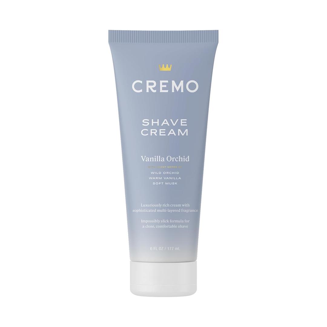 Cremo Vanilla Orchid Moisturizing Shave Cream, Astonishingly Superior Ultra-Slick Shaving Cream for Women Fights Nicks, Cuts and Razor Burn, 6 Fl Oz