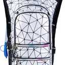 Hydration Backpack Pack with Cool Lights, 2L Water Bladder, Lightweight Bag for Running, Hiking, Bike, Climbing, Music Festival Essential, and Rave