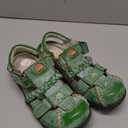 TMA EYES Women's Braided Closed-Toe Leather Sandal (6.5, Green)