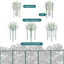 TCBWFY 10 Pack Plant Support Stakes for Peony,10"Widex24"High Heavy Duty 4.5mm Peony Cages and Support,Metal Peony Supports for Outdoor Indoor Plants,Plant Supports for Peony