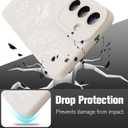 OOK Galaxy S25 Plus Case Cute Flower Floral Design for Girls Women Soft TPU Camera Lens Protective Phone Cover Designed for Samsung Galaxy S25 Plus White