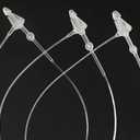 SIDAZON 3 Inch 500 Pcs Plastic Fasteners Hang Tags Clear Snap Lock Pins Security Loop Price Tag Pins Safety Ring Ties for Retail Store Clothing Accessory (3“ 500pcs, Clear)