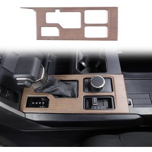 Central Control Gear Shift Panel Trim Cover Compatible with Toyot@ Tundra/Sequoia 2022-2025 Car Gear Shift Control Anti-Scratch Panel Protection Cover Decorative (Pear wood grain, With 4WD)