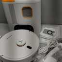 Teendow D20S Max+ Robot Vacuum and Mop, 6000Pa Suction for Pet Hair, with Self-Emptying Dock and Pet Grooming Parts, 10 Weeks Hands-Free Cleaning, PreciSense LiDAR Navigation, App & Voice Control (White)